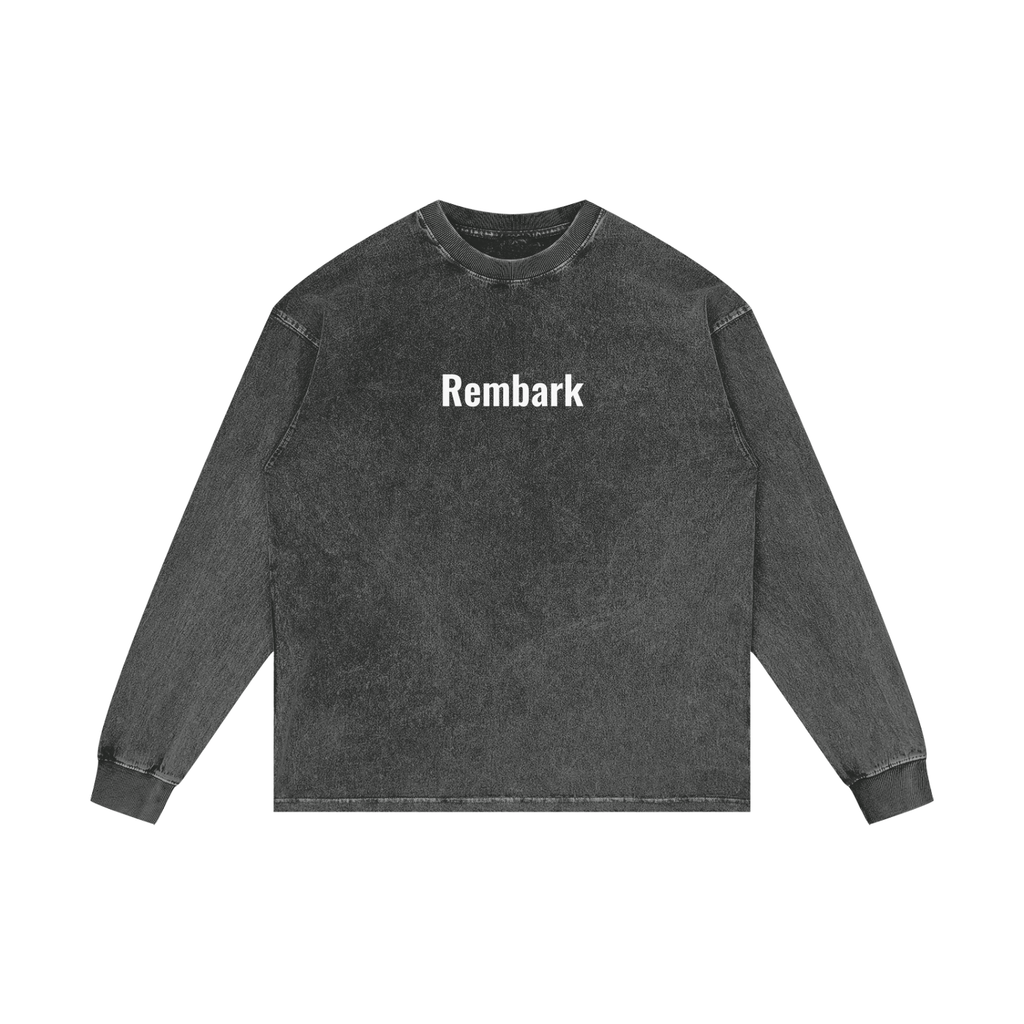 Acid Wash Oversize Long Sleeve T-Shirt