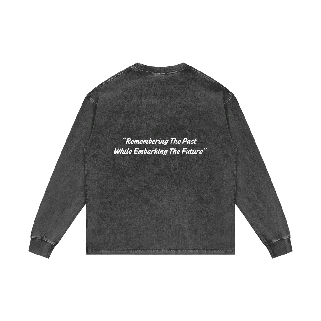 Acid Wash Oversize Long Sleeve T-Shirt